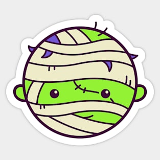 Cute Kawaii Mummy Kid Cartoon Sticker